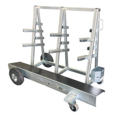 Weha Shop Cart Universal Stone Buggy Install Cart - L55″X W28″X H42″ Load Width: 9″