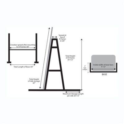 Weha Safety Blue Granite and Stone A Frame Storage Rack Set - Image 4