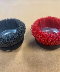 6″ NYLON SCRUB BRUSHES, GRIT IMPREGNATED BRISTLES, 5/8″ – 11 FEMALE THREAD